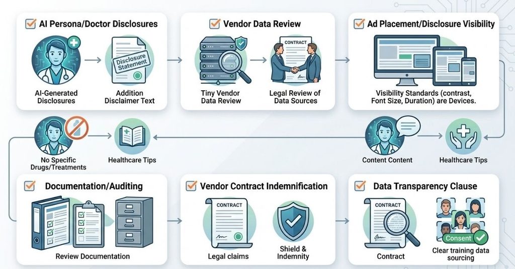 AI-generated doctors and patients for healthcare marketing compliance