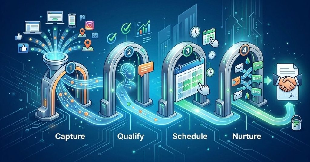AI lead generation automation painting trade business workflow